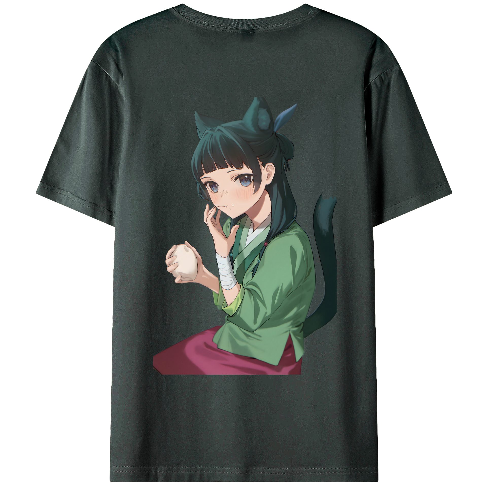 （画像用） 薬屋のひとりごと The Apothecary Diaries 綿100％ メンズ半袖Tシャツ（バックプリント） 通気性